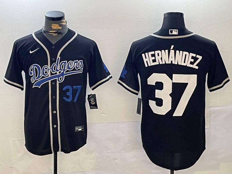 Men Los Angeles Dodgers #37 Hernandez Black Game 2024 Nike MLB Jersey style 112111->los angeles dodgers->MLB Jersey
